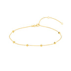 14K Yellow Gold Mini Star Anklet