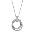 Lady's White Sterling Silver Free Form Pendant