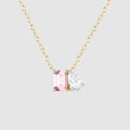 14K Yellow Gold Toi et Moi Necklace