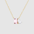 14K Yellow Gold Toi et Moi Necklace
