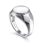 Sterling Silver Round Signet Ring