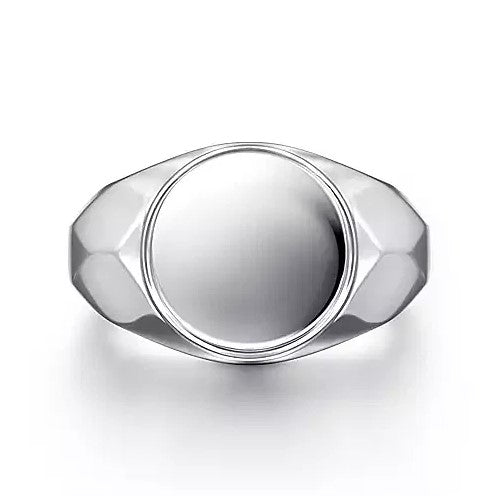 Sterling Silver Round Signet Ring