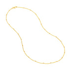 14K Yellow Gold Saturn Curb Chain
