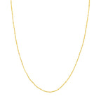 14K Yellow Gold Saturn Curb Chain