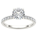 14K White Gold Traditional Diamond Semi-Mount Ring