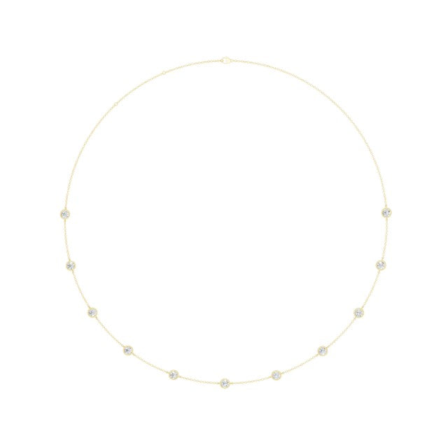 14K Yellow Gold Lab Grown Diamond Necklace