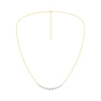 14K Yellow Gold Lab Grown Diamond Bar Necklace