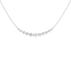 14K White Gold Lab Grown Diamond Bar Necklace