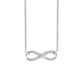 Sterling Silver Infinity Diamond Necklace