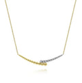 Two Tone 14K Yellow & White Gold Diamond Necklace