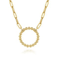 14K Gold Paper Clip Chain Necklace
