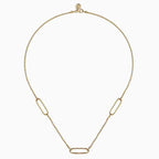 14K Yellow Gold Bujukan Bead Link Station Necklace