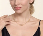 14K Yellow Gold Bujukan Bead Link Station Necklace