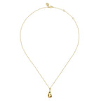 14K Yellow Gold Bujukan Clover Drop Pendant Necklace