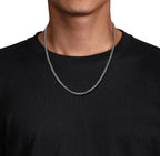 Sterling Silver Solid Round Box Chain, 22in.