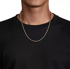14K Yellow Gold Satin Wheat Chain