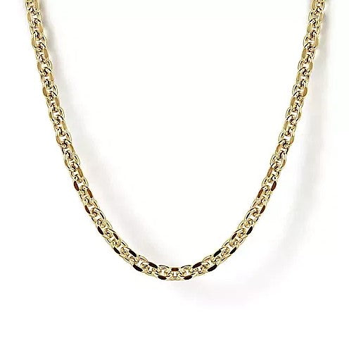 14K Yellow Gold Satin Wheat Chain, 22 in.