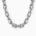 Sterling Silver Solid Faceted Link Chain Bracelet