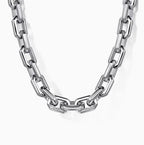 Sterling Silver Solid Faceted Link Chain Bracelet
