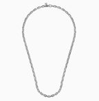 Sterling Silver Solid Faceted Link Chain Bracelet