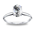 Oval Diamond Solitaire Ring