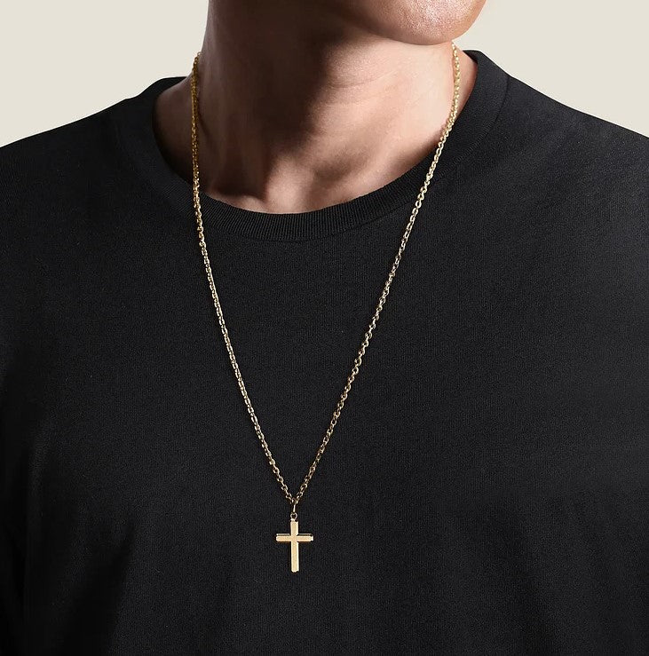 14K Yellow Gold Cross Pendant