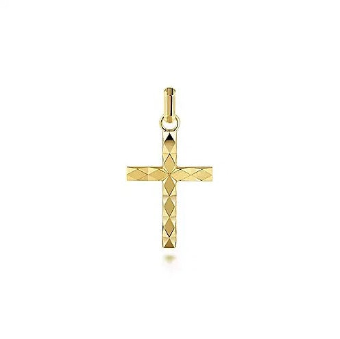 14K Yellow Gold Cross Pendant