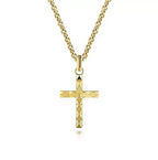 14K Yellow Gold Cross Pendant