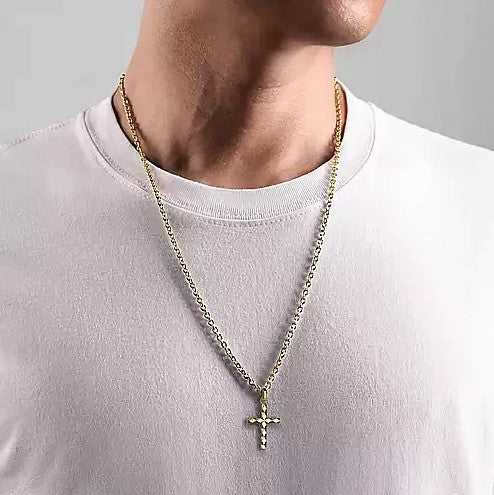 14K Yellow Gold Cross Pendant