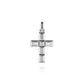 Sterling Silver Geometric Cross Pendant