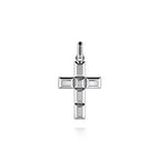 Sterling Silver Geometric Cross Pendant