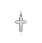 Sterling Silver Brushed Cross Pendant