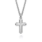 Sterling Silver Brushed Cross Pendant