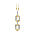 14K Yellow Gold Drop Diamond Necklace