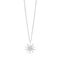 Sterling Silver Star Diamond Necklace