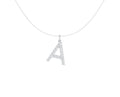 14K White Gold Lab Grown Diamond Initial Necklace