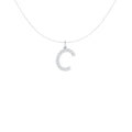 14K White Gold Lab Grown Diamond Initial Necklace