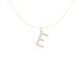 14K Yellow Gold Lab Grown Diamond Initial Necklace