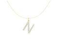 14K Yellow Gold Lab Grown Diamond Initial Necklace