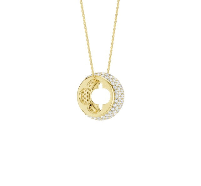 14K Yellow Gold Lab Grown Diamond Pendant