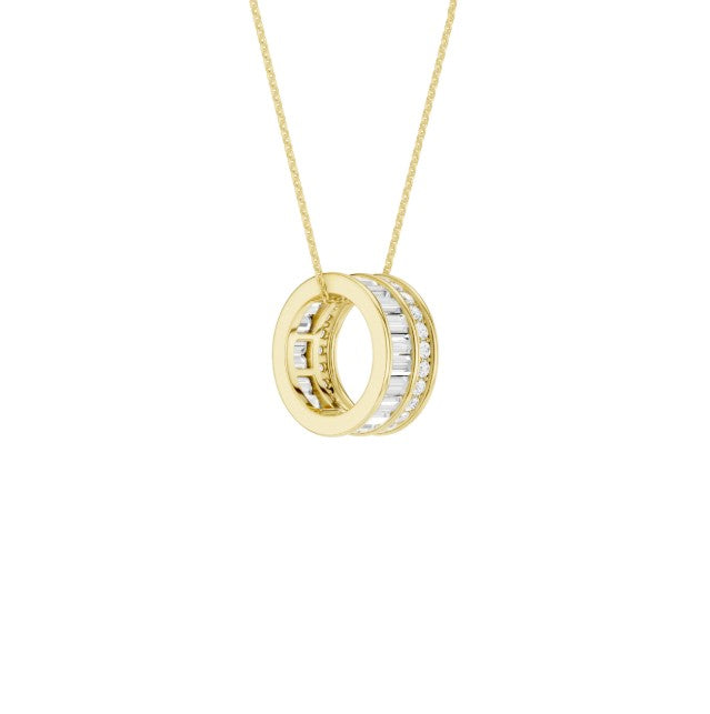 14K Yellow Gold Lab Grown Diamond Pendant