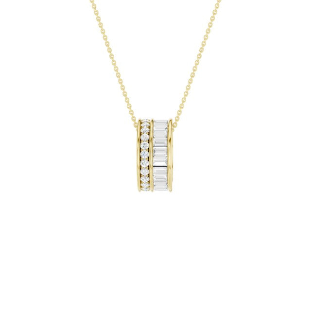 14K Yellow Gold Lab Grown Diamond Pendant