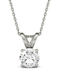 14K White Gold Diamond Pendant