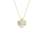 14K Yellow Gold Lab Grown Diamond Bezel Pendant