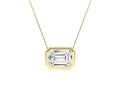 14K Yellow Gold Bezel Lab Grown Diamond Pendant