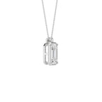 14K White Gold Lab Grown Diamond Bezel Pendant