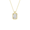 14K Yellow Gold Lab Grown Diamond Bezel Pendant