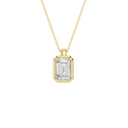 14K Yellow Gold Lab Grown Diamond Bezel Pendant