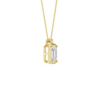 14K Yellow Gold Lab Grown Diamond Bezel Pendant