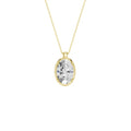 14K Yellow Gold Lab Grown Diamond Bezel Pendant